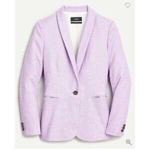 J.CREW Parke Blazer in Stretch Linen Size 2 Purple Preppy Career Work Business